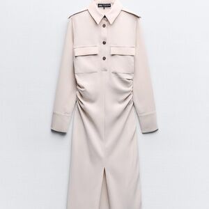 Zara draped midi dress